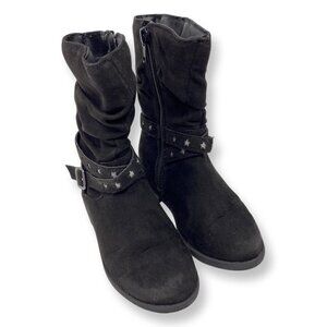 Wonder Nation Toddler Girls Classic Fashion Riding Boot, Black, Size 8